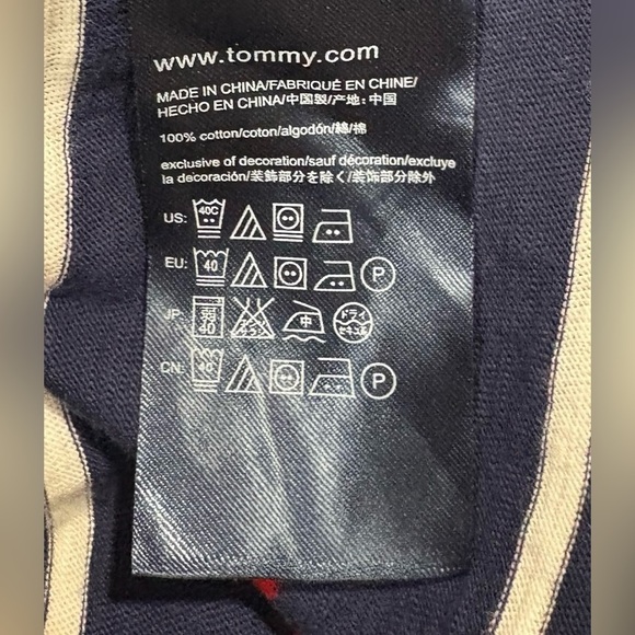 Tommy Hilfiger, Nautical Striped Lace Up Top Navy, Red & White, Small ⚓️ - Picture 8 of 9